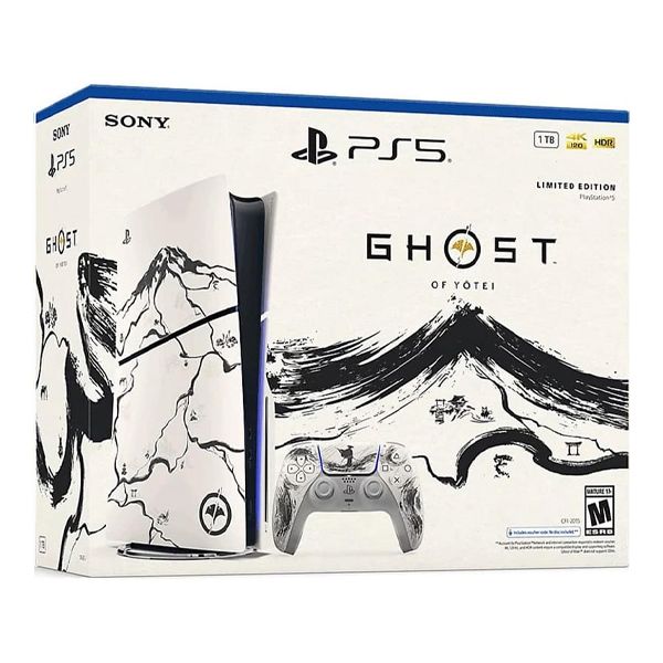 PS5_Ghost_Of_Yotei_Black_Limited_Edition_1 Sony Playstation 5 (PS5) Slim - Ghost of Yotei Black Limited Edition