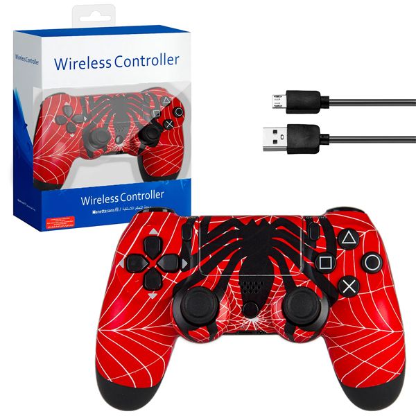DS4_Spider_Man_Black_2 Геймпад PS4 DualShock 4 V2 Spider Man Black Custom